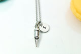 Silver Medical Syringe Charm Necklace, Best Birthday Christmas Unique Gifts for Medical School Doctor Nurse Phlebotomy Phlebotomist, N1999