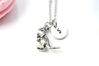 Silver Mother Kangaroo and Baby Charm Necklace, Expecting Mother Gift Present for Expecting Mom, Mom to Be, Pregnant Woman, Pregnancy, N2000
