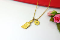 Gold Brush Charm Necklace, Artist Gifts, Handyman Wife Gifts, Paint Brush, Paintbrush, Painter Gift, Tools Charm, N1507A