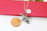 Silver Wolf Charm Necklace, Wolf Jewelry, Wolf Charm, Dog Animal Necklace, Personalized Gift, N2101