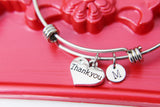 Silver Thank You Charm Bracelet, N1269A