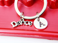 Ballet Keychain, Silver Dance Charm Keychain, Ballet Dancer Charms, Dance Keychain, Dance Charms, Personalized Keychain, Initial Charm