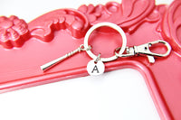 Softball Keychain, Silver Baseball Bat Charm Keychain, Bat Charm, Coach, Mentor Gift, Appreciation Gift, Thank You Gift, Secret Santa