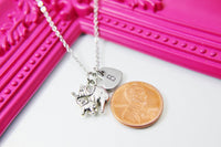 Mother Daughter Gifts, Mother and Baby Elephant Necklace, Personalized Gift, N1311G