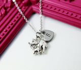 Mother Daughter Gifts, Mother and Baby Elephant Necklace, Personalized Gift, N1311G