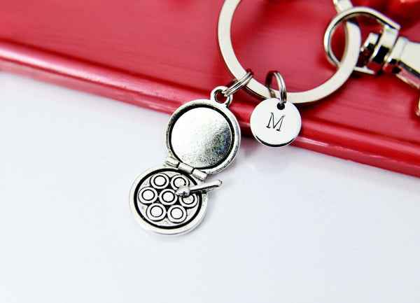 Silver Makeup Charm Keychain, Makeup Artist Gifts, N2250