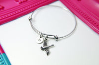 Silver Goose Charm Bracelet, Stainless Steel Bracelet, Personalized Jewelry, N2266