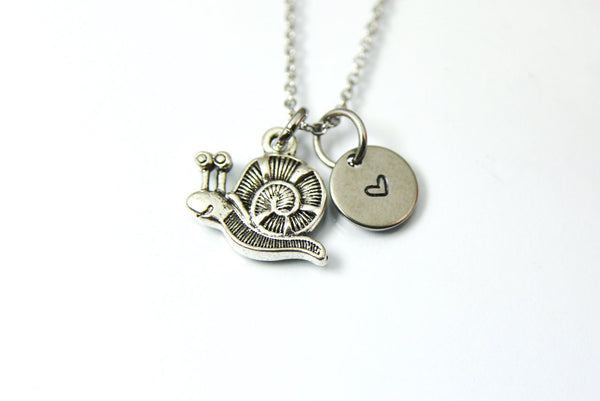 Silver Snail Charm Necklace, Snail Charm, Beach Ocean Charm, Personalized Gift, N2205
