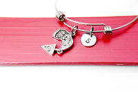 Silver Pizza Charm Bracelet, Pizza Charm, Pizza Jewelry, Pizza Slice Charm, Food Charm, Personalized Gift, N2207