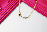 Gold Tulip Charm Necklace, 18K Gold Plated Flower Tulip Charm, Gardening Gift, Personalized Custom Gift, N2189A