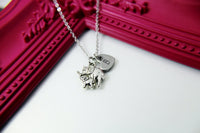 Mother Daughter Gifts, Mother and Baby Elephant Necklace, Personalized Gift, N1311G