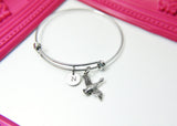 Silver Goose Charm Bracelet, Stainless Steel Bracelet, Personalized Jewelry, N2266