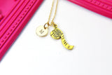 Gold Tape Measure Charm Necklace, Tape Measure  Sewing Seamstress Charm, Personalized Custom Monogram, N2565