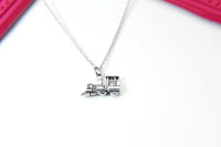 Train Locomotive Necklace, Steam Train, Steam Engine Train Charm, Streamliner Charm, N2206C