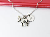Silver Donkey Charm Necklace, Donkey Charm, Farm Animal Charm, Farmer Gift, Pet Gift, Mini Horse Charm, Personalized Custom Monogram, N2629