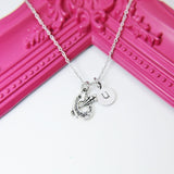 Silver Artist Palette Necklace, Paint Palette Charm, Artist Charm, Artist Gift, Art Teacher Gift, Personalized  Custom Monogram, N2635