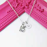 Silver Artist Palette Necklace, Paint Palette Charm, Artist Charm, Artist Gift, Art Teacher Gift, Personalized  Custom Monogram, N2635