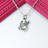 Silver Artist Palette Necklace, Paint Palette Charm, Artist Charm, Artist Gift, Art Teacher Gift, N2636