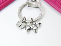 Silver Cow Charm Keychain, Cow Charm, Farmer Gift, Farm Animal Charm, Personalized Customized Monogram, N2641