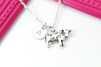 Silver Cow Charm Necklace, Stainless Steel Necklace, Personalized Custom Jewelry, N2283