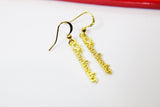 Gold Plated Cheerleader Charm Earrings, Cheerleader Words Monogram Jewelry, Cheerleader Gift, N2752