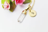 Quartz Nugget Charm Necklace, April Birthstone, Natural Gemstone Jewelry, N2766