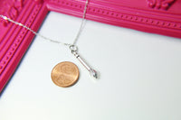 Silver Artist Paint Brush Charm Necklace, Paint Brush Charm, Chinese Calligraphy Brush Pen Charm, Art Teacher Gift, N2571