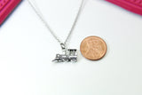 Train Locomotive Necklace, Steam Train, Steam Engine Train Charm, Streamliner Charm, N2206C