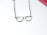 Eyeglasses Necklace, Reading Glasses Charm, Bookworm Gift, Eye Care Gift, Optometry Gift, Eye Doctor Gift, Optometrist Gift, N1413B