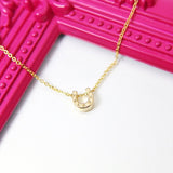 Gold Horseshoe Charm Necklace, Luck Gift, Dainty Necklace, Delicate Minimal, Mothers Day Gift, N2617