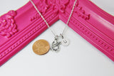 Silver Artist Palette Necklace, Paint Palette Charm, Artist Charm, Artist Gift, Art Teacher Gift, Personalized  Custom Monogram, N2635