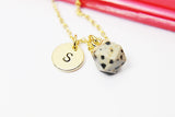 Dalmatian Jasper Necklace, Natural Gemstone Jewelry N2806