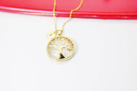 Tree Necklace, Gemstone Jewelry N2820