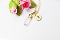 Quartz Nugget Charm Necklace, April Birthstone, Natural Gemstone Jewelry, N2766