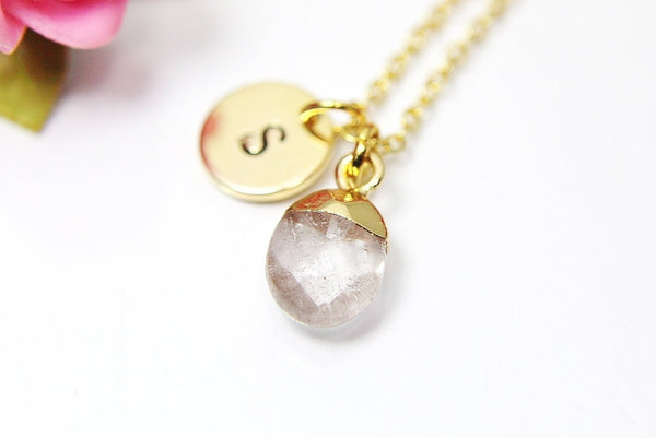 Quartz Necklace, Natural Gemstone Jewelry, N2802