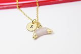 Rose quartz Necklace, Quartz Gemstone Jewelry, Birthstone Jewelry, Birthday Gift, Personalized Gift, Christmas Gift, N2818