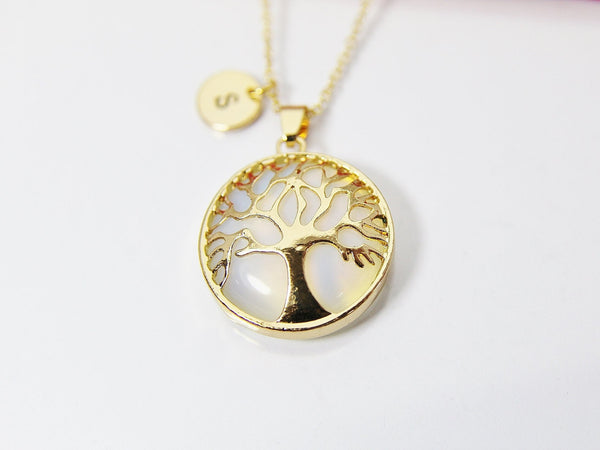 Tree Necklace, Gemstone Jewelry N2820