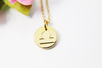 Gold Libra Charm Necklace, Small Zodiac Horoscope Charm, 18K Gold over Brass, Astrological Zodiac Signs, Zodiac Symbols, Birthday, N2836