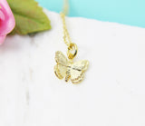 Gold Butterfly Necklace, Retirement Gift Necklace, Colleagues, Leave Job, Jewelry from Coworkers, N2858