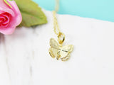 Gold Butterfly Necklace, Retirement Gift Necklace, Colleagues, Leave Job, Jewelry from Coworkers, N2858