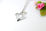 Diamond Shaped Charm Necklace, Geometric, N2876