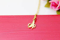 Gold Banana Necklace, Foodie Gift, Sisters Necklace, Gift for Girlfriend, Cousin Birthday Gift, Big Sister Gift, Giggles, Secrets N2886