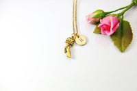 Torch Necklace, Gold Hand with Torch Charm Necklace, Torch Charm, Personalized Gift, N2887