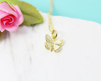 Gold Butterfly Necklace, Retirement Gift Necklace, Colleagues, Leave Job, Jewelry from Coworkers, N2858