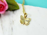 Gold Butterfly Necklace, Retirement Gift Necklace, Colleagues, Leave Job, Jewelry from Coworkers, N2858