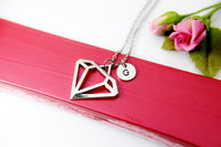 Diamond Shaped Charm Necklace, Geometric, N2876