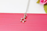Star Necklace, Silver Star Charm, Student Gift, Star Charm, Personalized Gift, Best Friend Gift, Coworker Gift, Girlfriend Gift