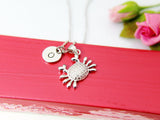 Mother Daughter Gift Necklace, Mother's Day Gift, Gifts for Mom, Mom Necklace, Silver Crab Necklace, Beach Ocean Gift, N2940