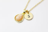 Sunstone Necklace, Natural Gemstone Jewelry, N2920