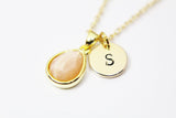 Sunstone Necklace, Natural Gemstone Jewelry, N2920